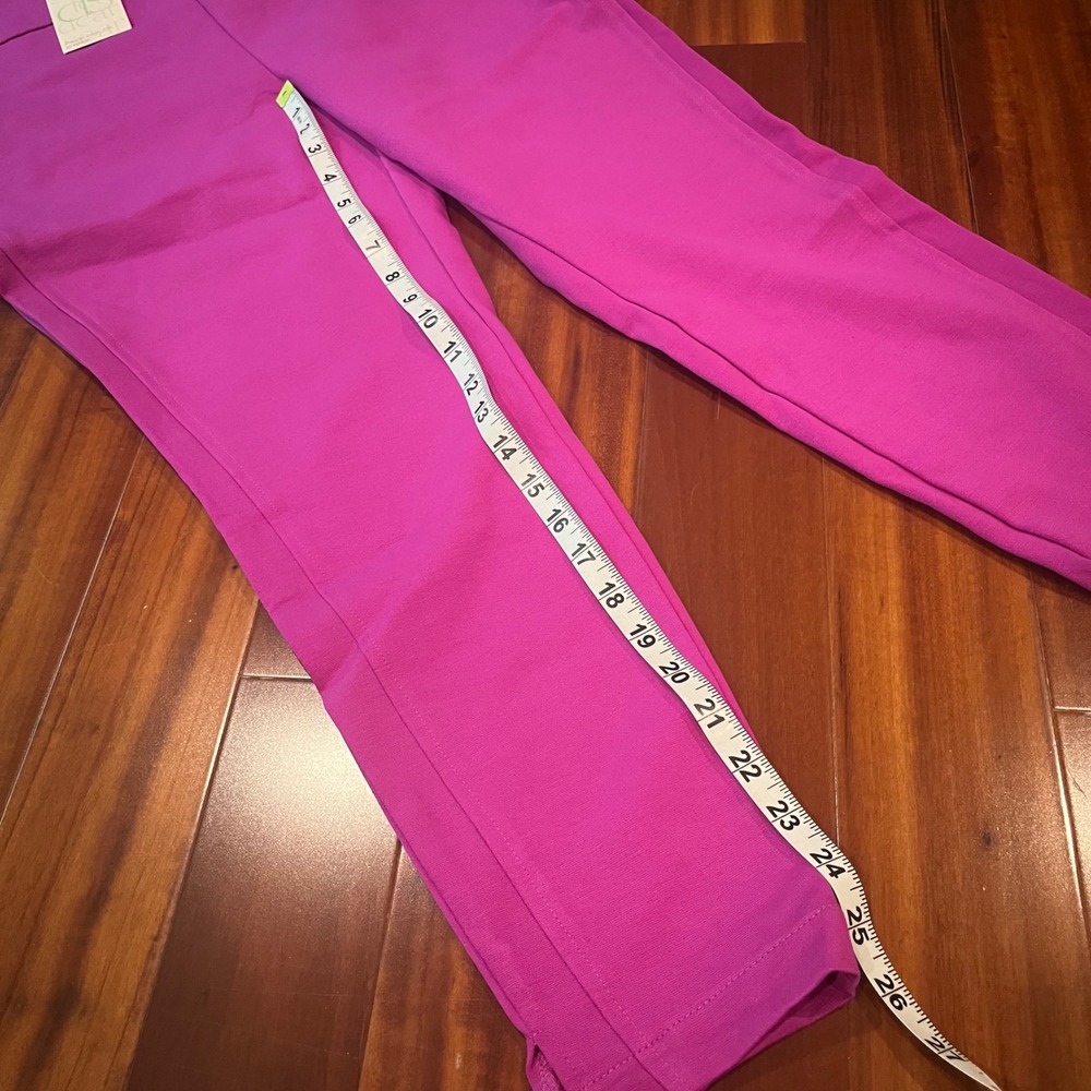 Dear Scarlett Magic Pants Plus 1X Skinny Trouser Magenta Purple Pink Pull On New - Picture 7 of 11